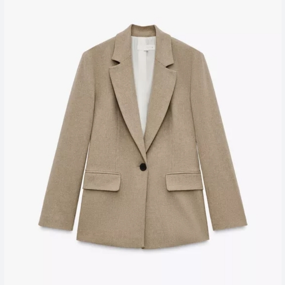 Zara Menswear Inspired Tailored Single Button Blazer Size XS Minimalist Academia - Picture 2 of 15